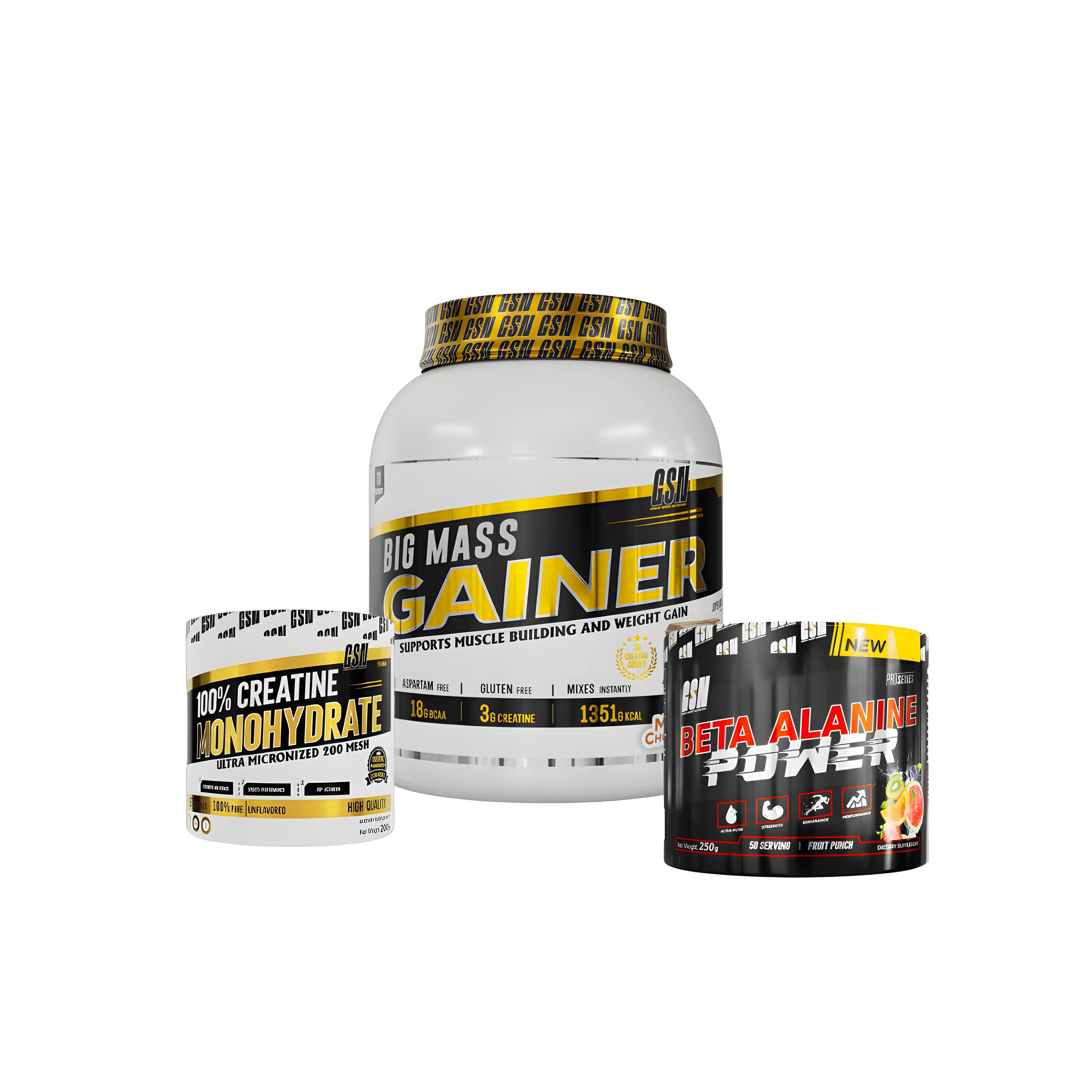 Big Mass Gainer Gsn 1 Kg + Creatine  200 g gsn + Beta Alanine gsn