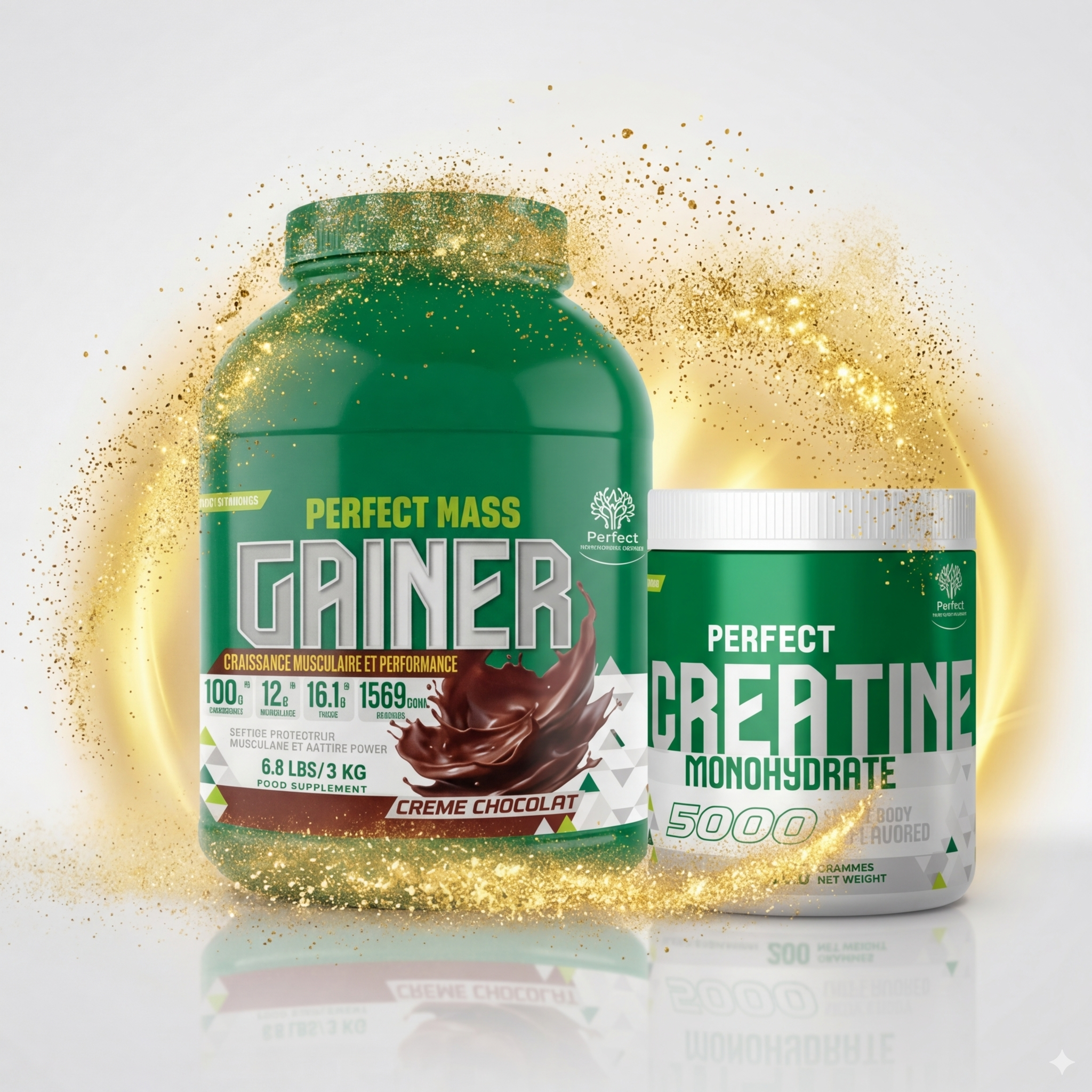 Pack Perfect Mass Gainer 3 Kg + Perfect Creatine Monohydrate 200 G