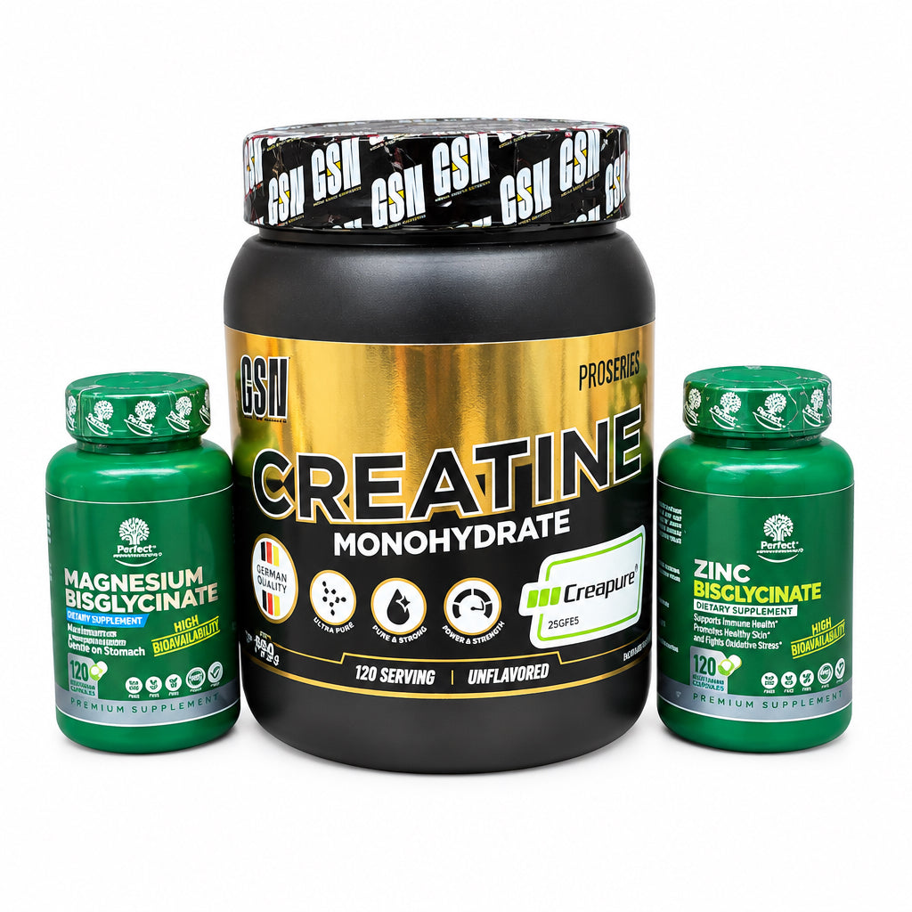 Creatine gsn Creapure + zinc 120cps +magnesium 120cps bisglycinate