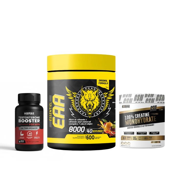Pack Force & Performance — Créatine + Testosterone Booster + BCAA/EAA