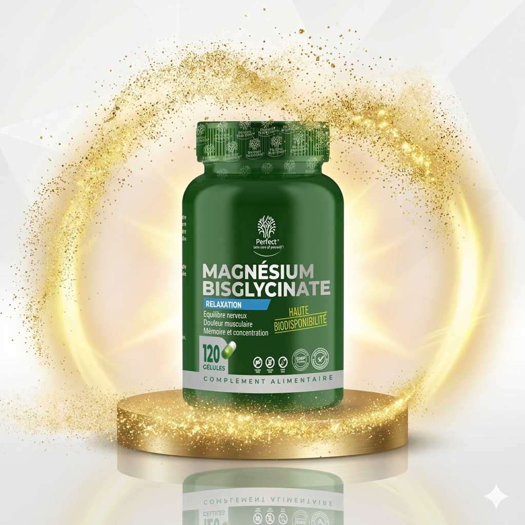 Magnésium Bisglycinate 120 Capsules Perfect Nutrition – Relaxation & Récupération Tunisie