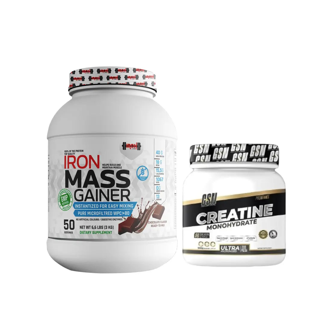 Iron Mass Gainer 3 KG & Creatine Monohydrate GSN 500 G
