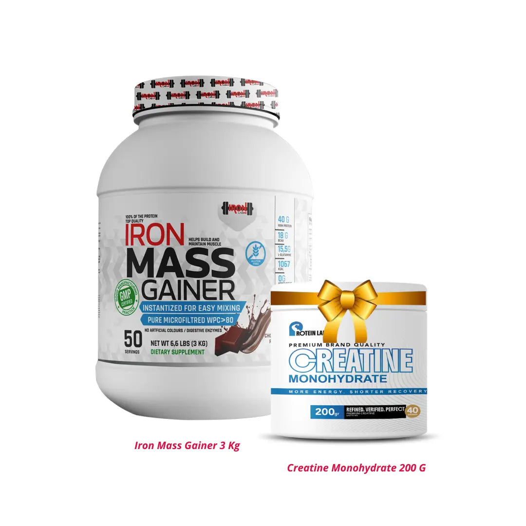 Iron Mass Gainer 3 Kg + Creatine protein lab 200g