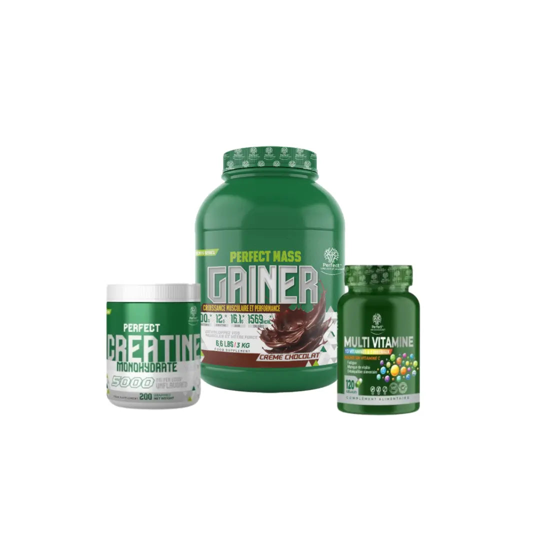 Mass Gainer 3 Kg + Creatine Monohydrate 200 G + Multivitamine 120 Capsules