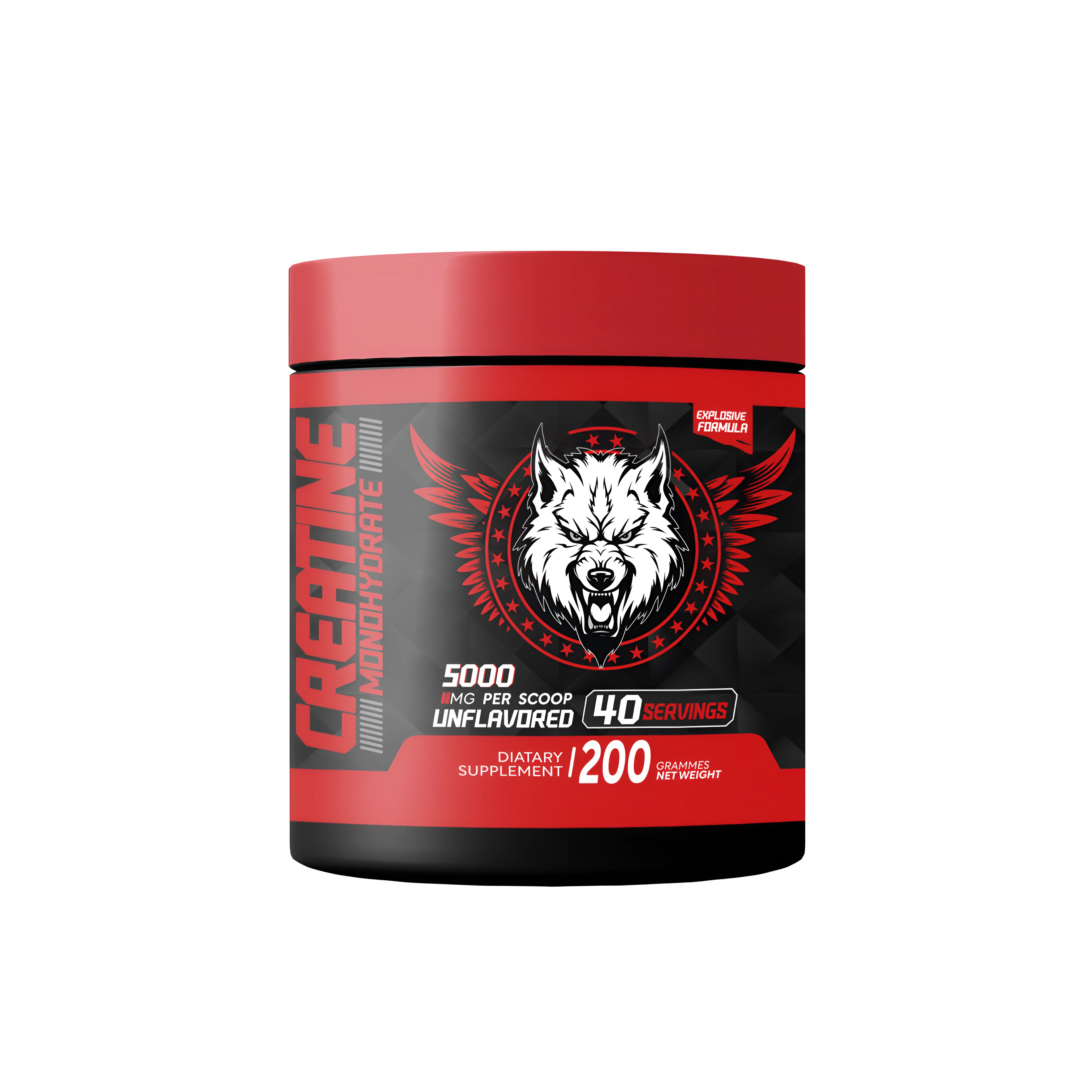 Pure Monohydrate Creatine 200 G American Wolf