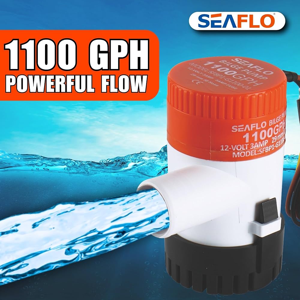 Pompe de Cale Submersible Seaflo 12V – Gamme Complète (350 GPH à 1100 GPH)
