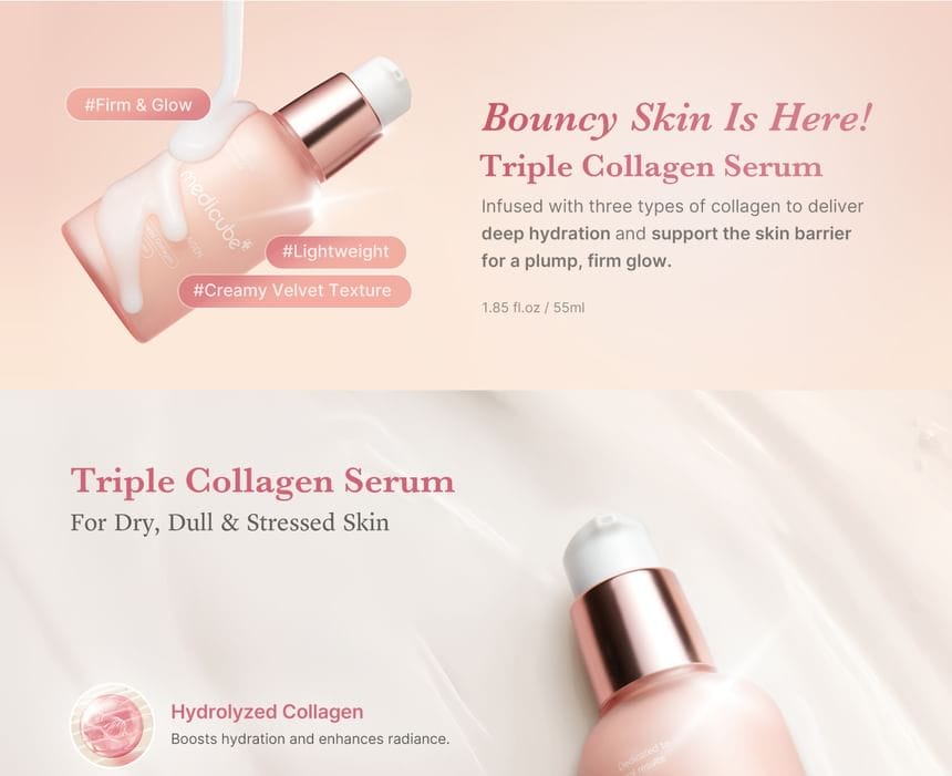 Medicube Sérum Éclat & Fermeté aux Exosomes (2000 PPM) & Triple Collagène