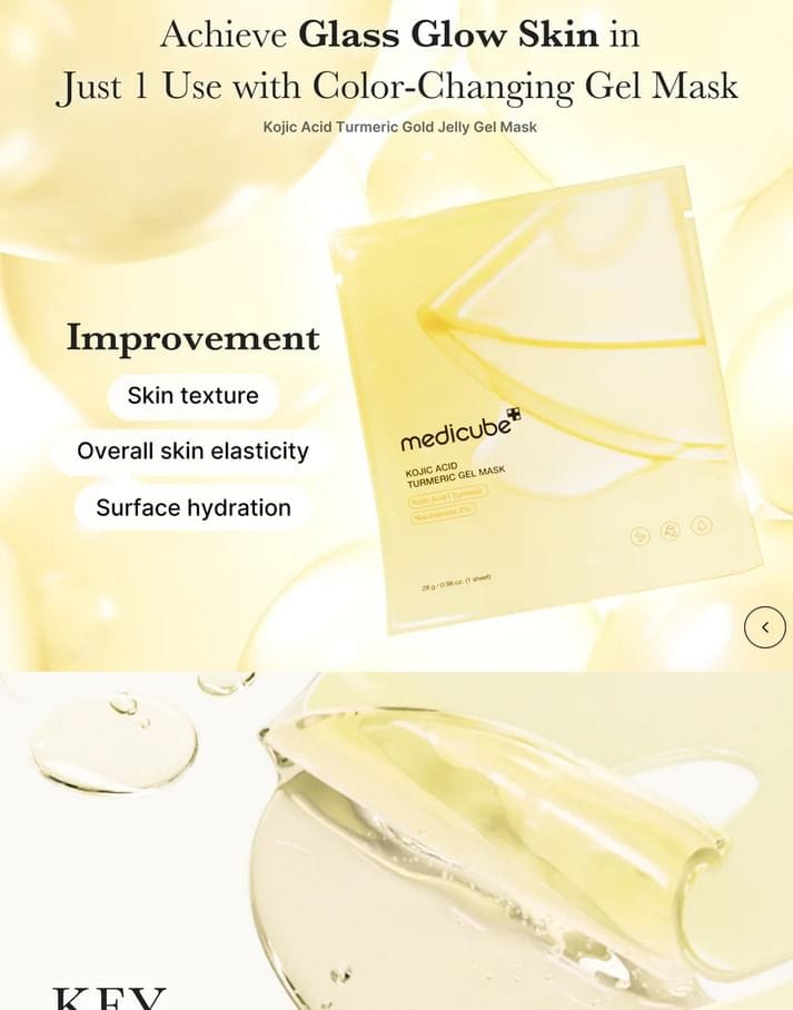 Masque Gel Éclat & Anti-Taches — Acide Kojique & Curcuma Medicube