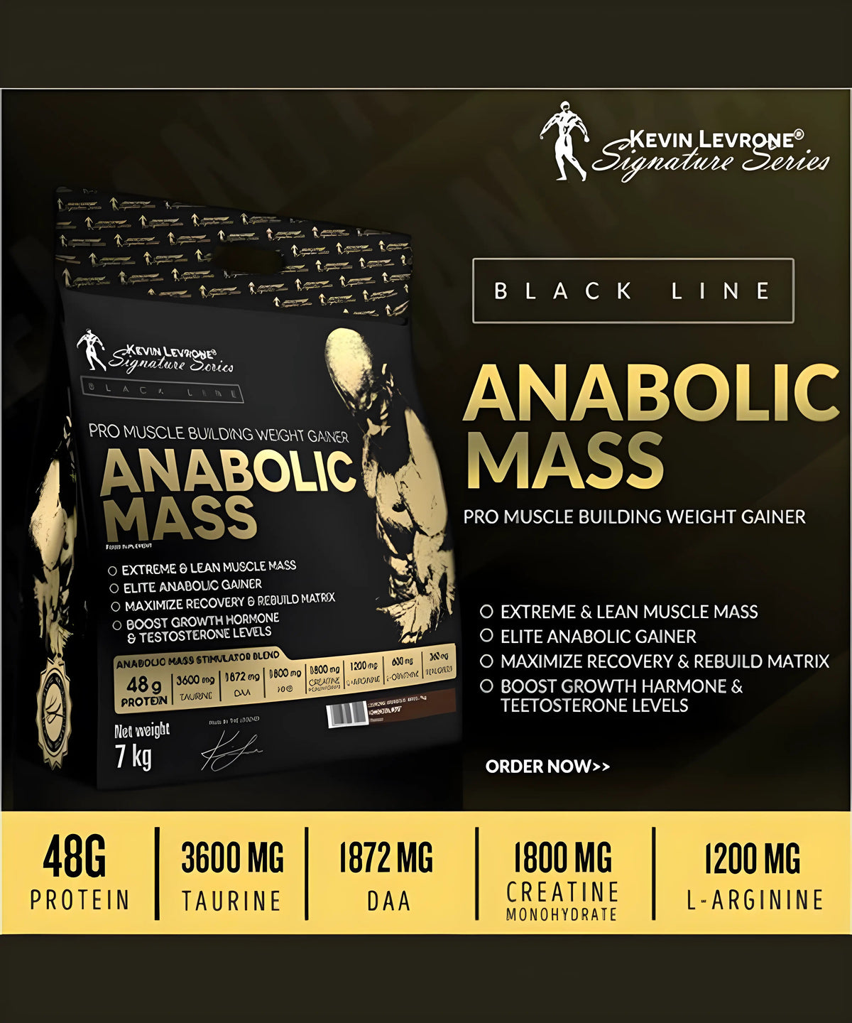 Anabolic Mass Gainer Kevin Levrone 7kg - informations