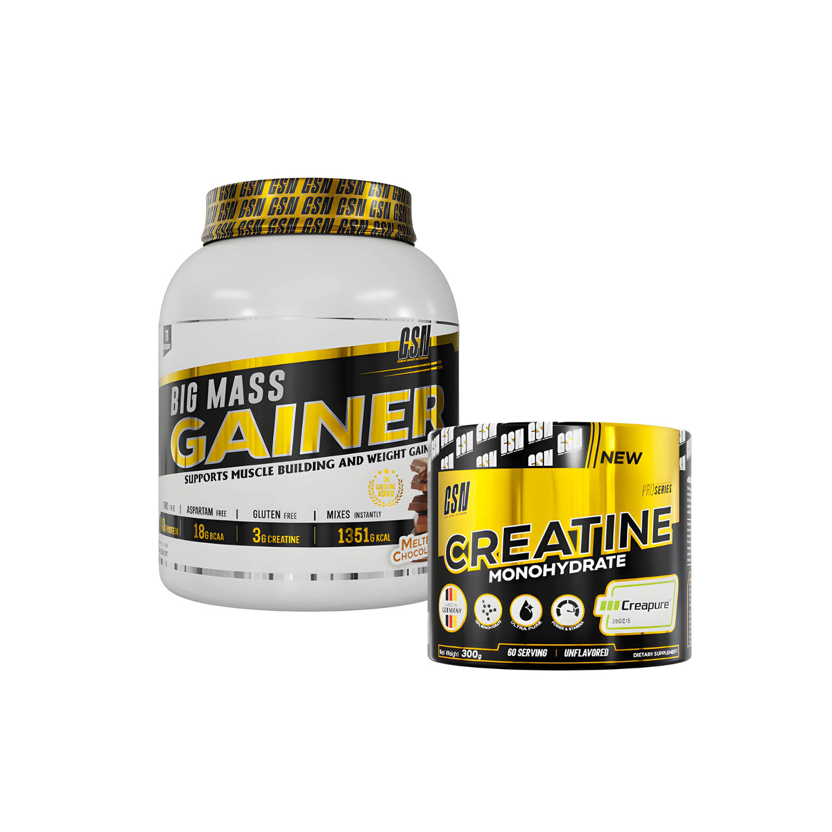 Pack Big Mass Gainer 1kg et Creapure 300g