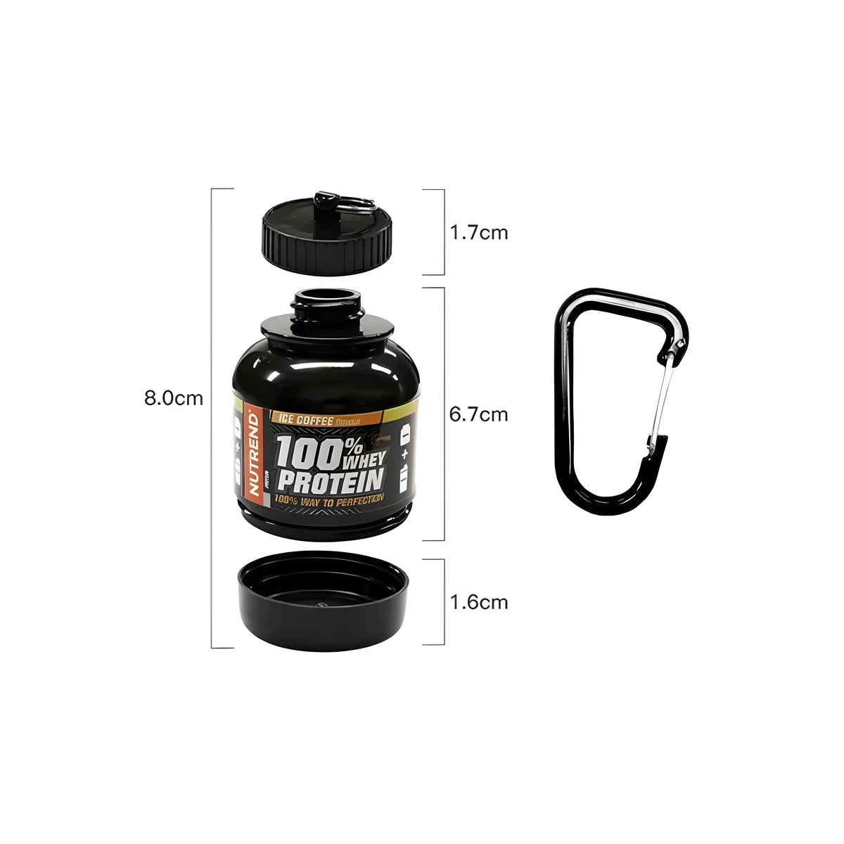 Bouteille poudre portable avec porte-clés - vue 6