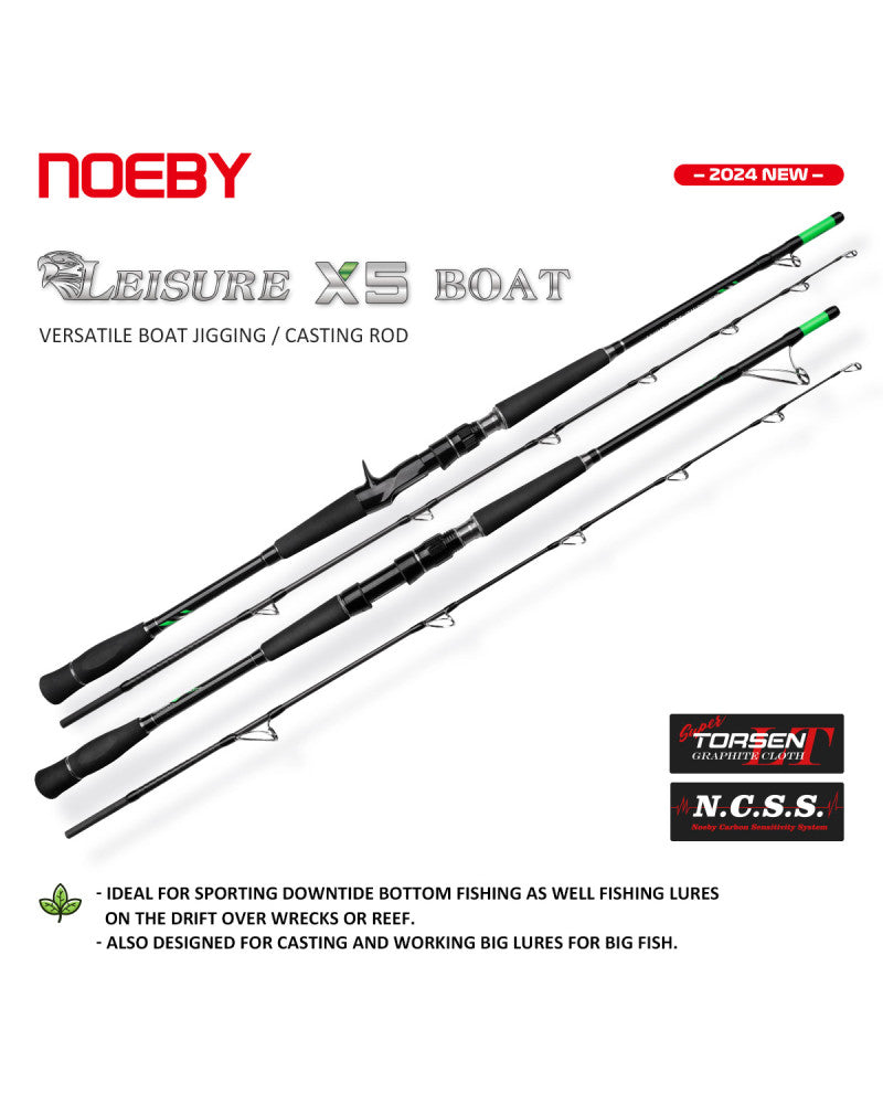 Noeby Leisure X5 Canne Bateau BBS602M Carbone Toray 1.68m