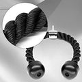 Corde à Triceps Tressée Noire isolation et grip renforcé