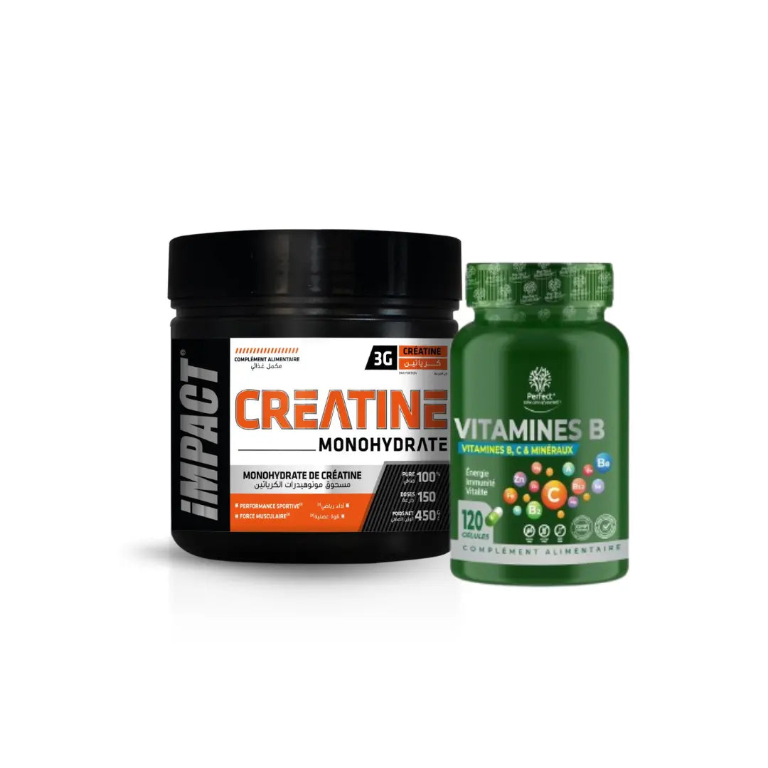 Pack Créatine 450g et Vitamine B 120 gélules
