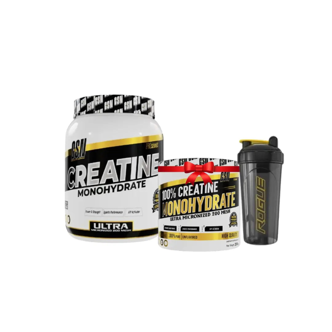 Pack Créatine Monohydrate 500g, Créatine 200g et Shaker