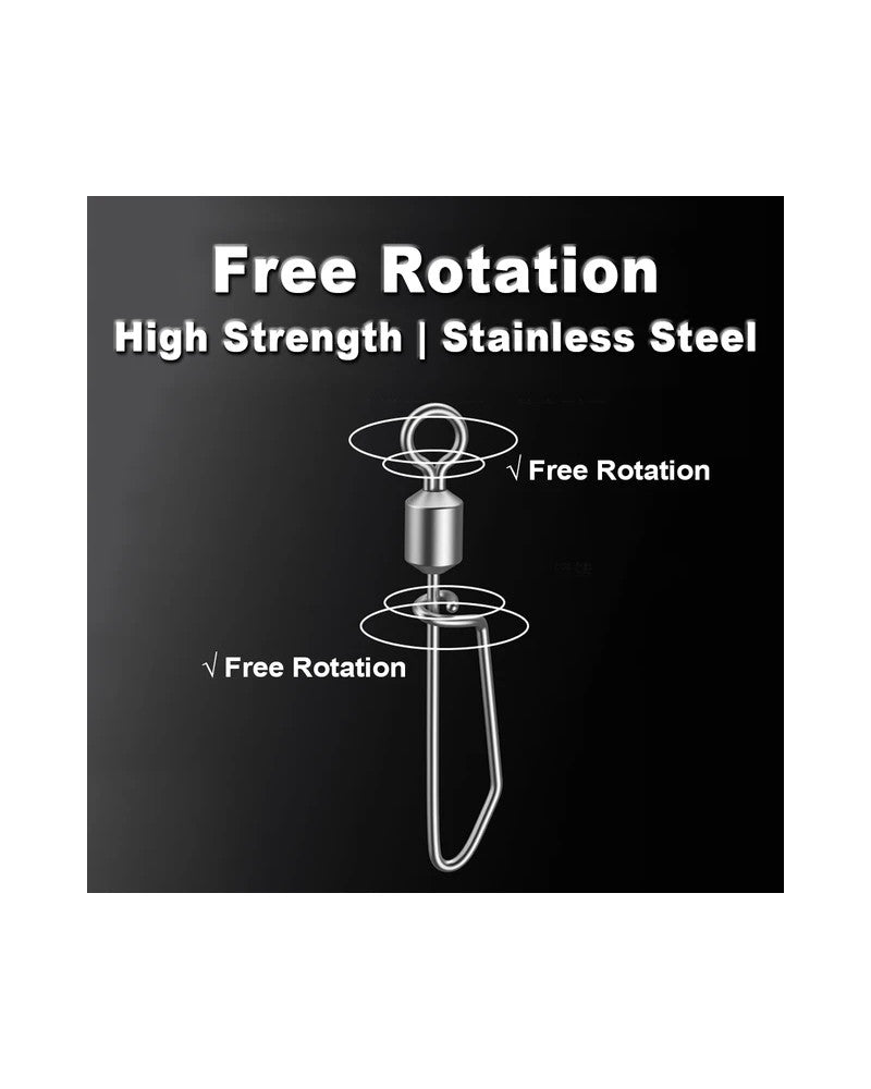 Émerillon Agrafe Corkscrew Swivel Snap 1/0