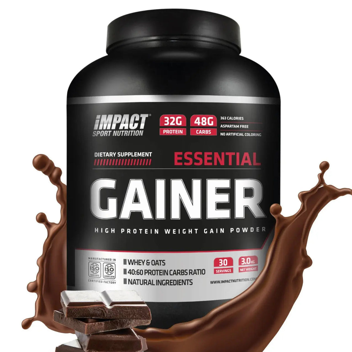 Essential Gainer 3kg informations nutritionnelles