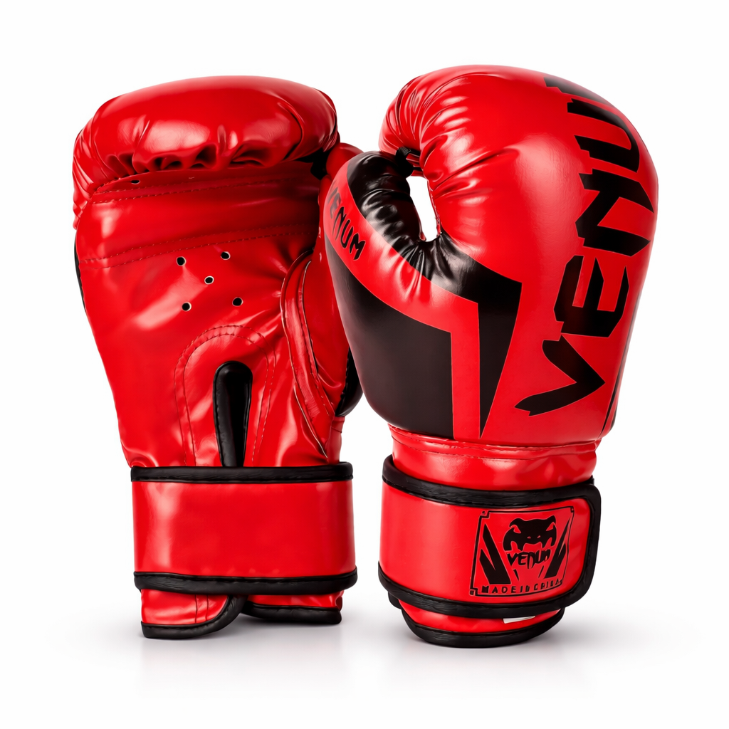 Gants de Boxe Elite Rouge et Noir Triple Densité 8 10 12oz