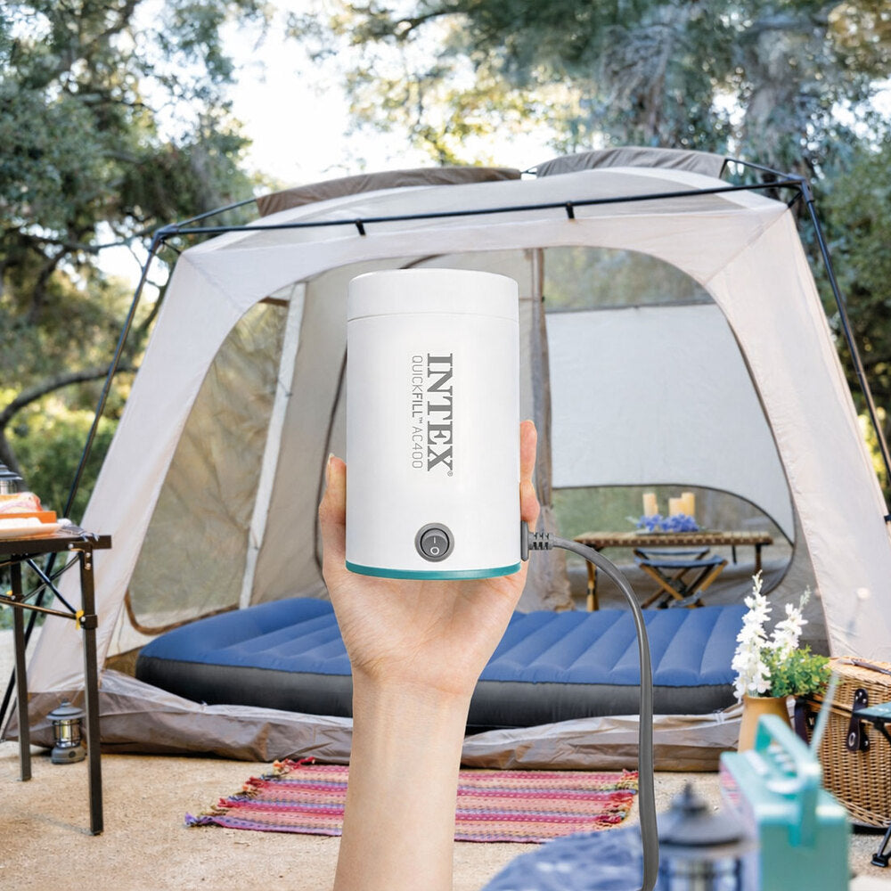 Gonfleur électrique Intex AC400 en utilisation