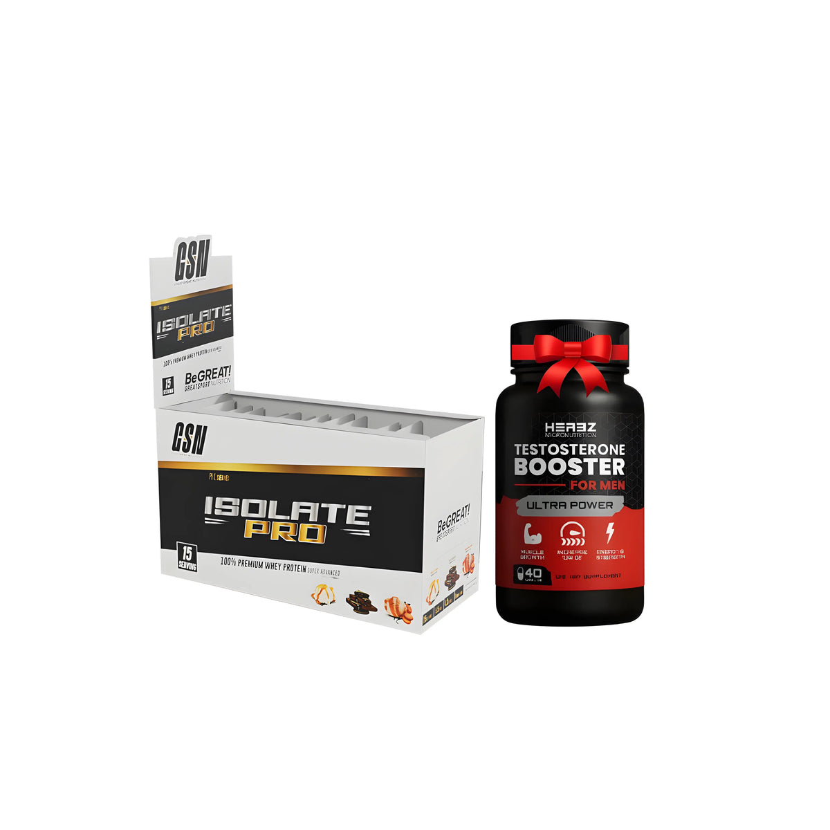Isolate Pro Monodose avec Testo Booster 40 gélules