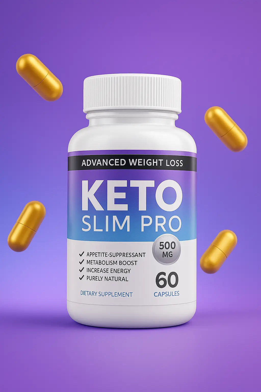 Keto Pro Slim 60 capsules perte de poids - vue principale