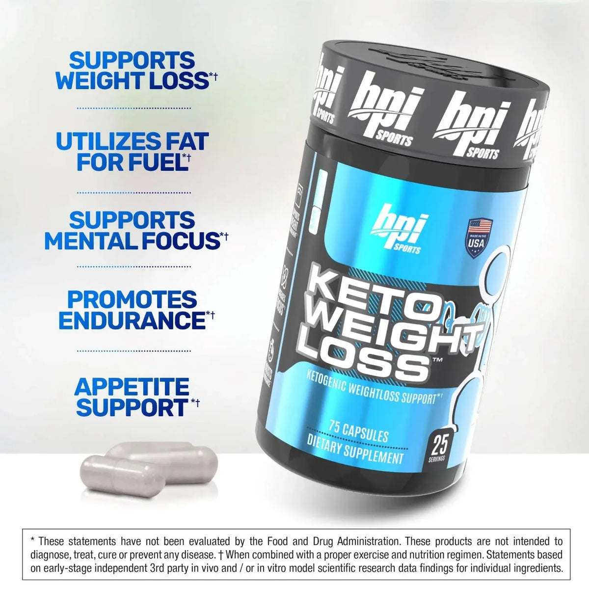 Keto Weight Loss BPI Sports informations nutritionnelles