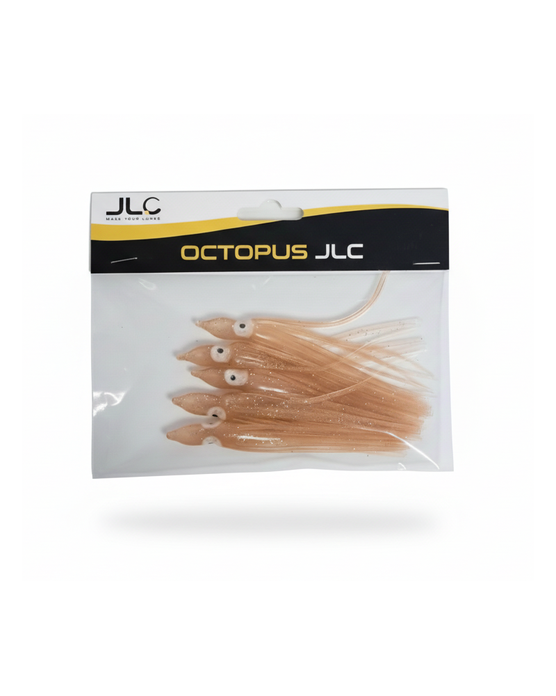 JLC Octopus Leurres Souples 5 Pièces Couleur Naturelle Semi-Transparente