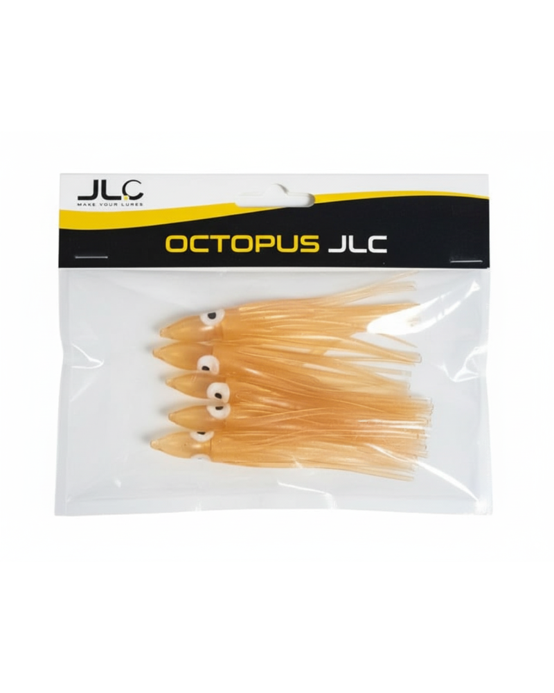 JLC Octopus Leurres Souples 5 Pièces Couleur Naturelle Semi-Transparente