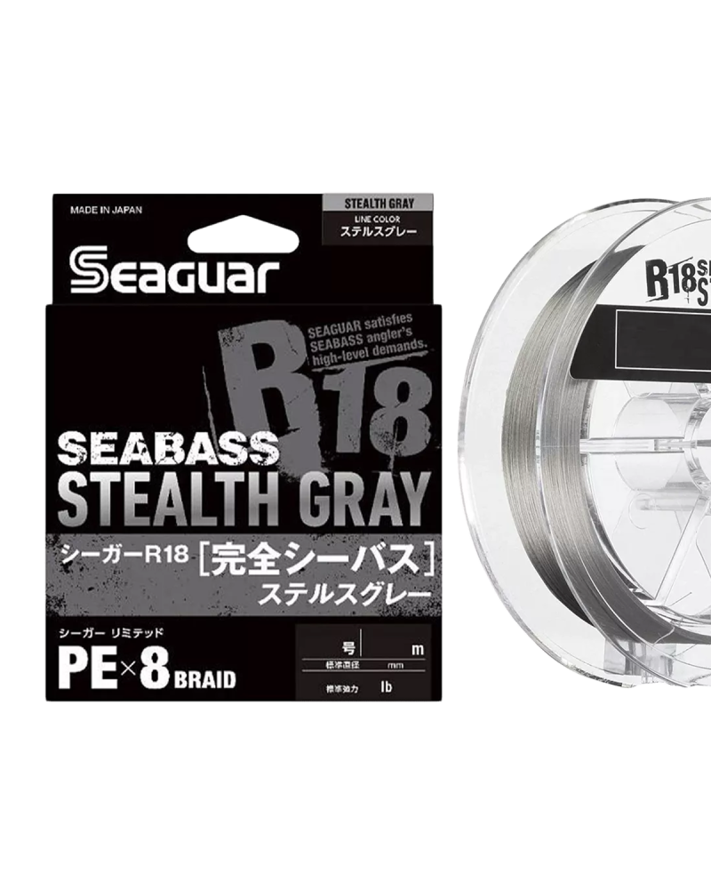 Ligne Tressée Seaguar R18 Complete Seabass Stealth Grey