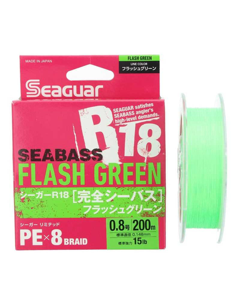 Seaguar R18 Complete Seabass Ligne Tressée Flash Green