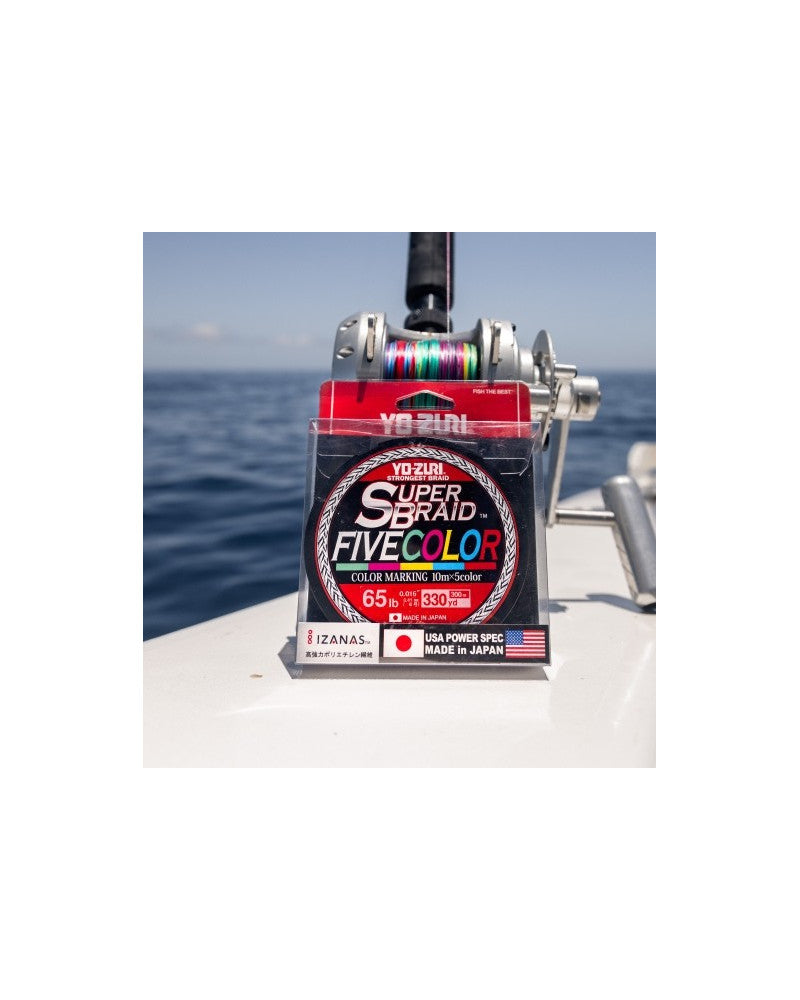 Yo-Zuri Super Braid 5 Color PE 4-Brins Ligne Tressée 300m 15lb