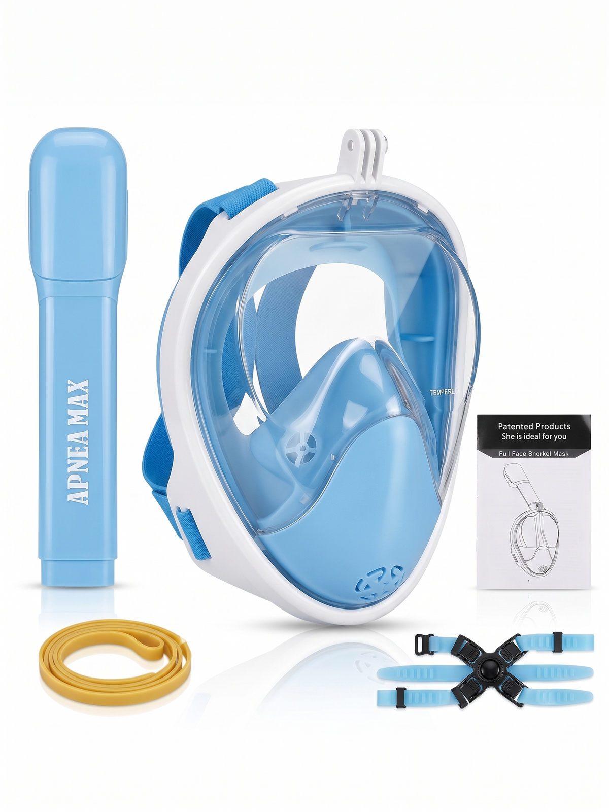Masque snorkeling APNEA MAX intégral avec tuba