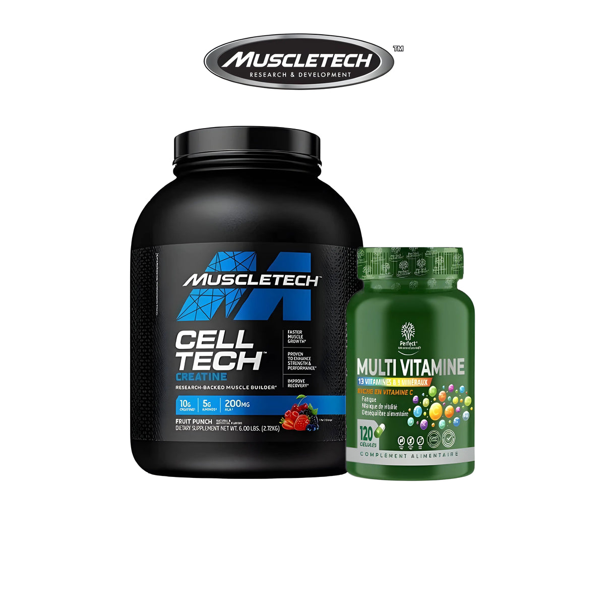 MuscleTech CellTech Créatine 2,27kg avec Multivitamines