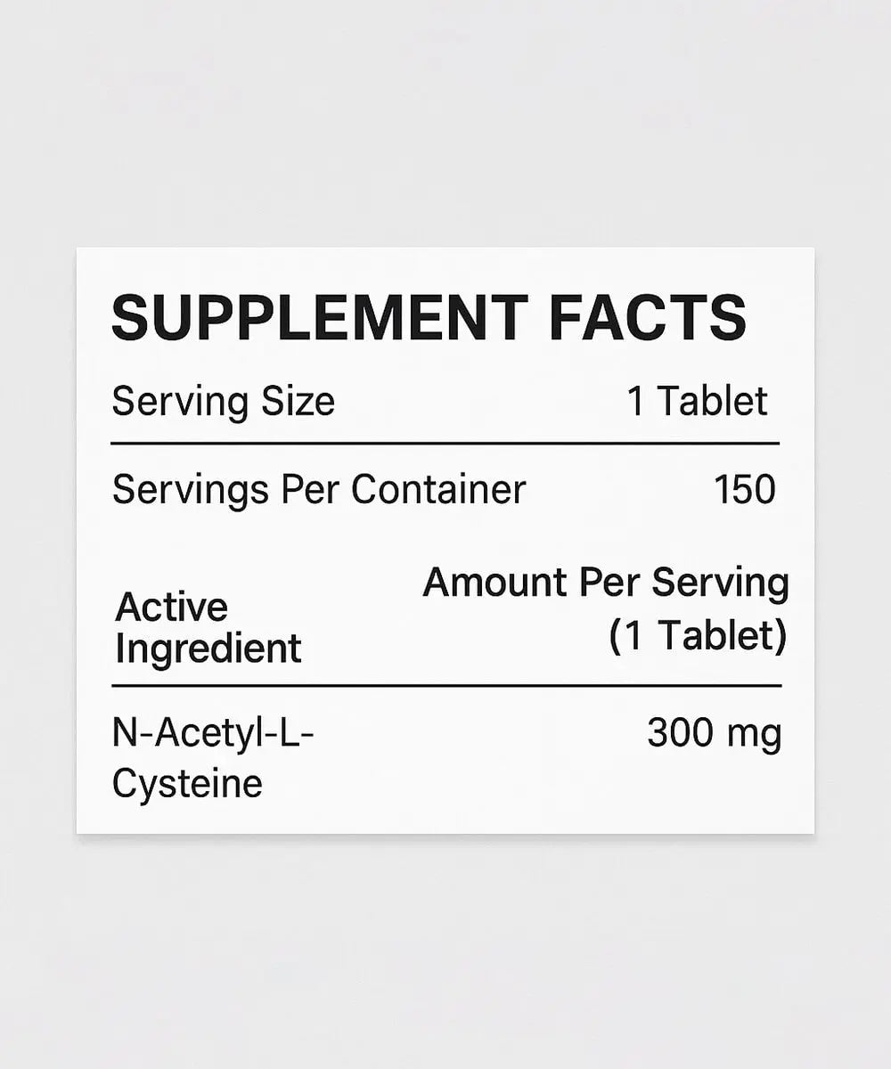 NAC 300mg OstroVit 150 comprimés - vue arrière