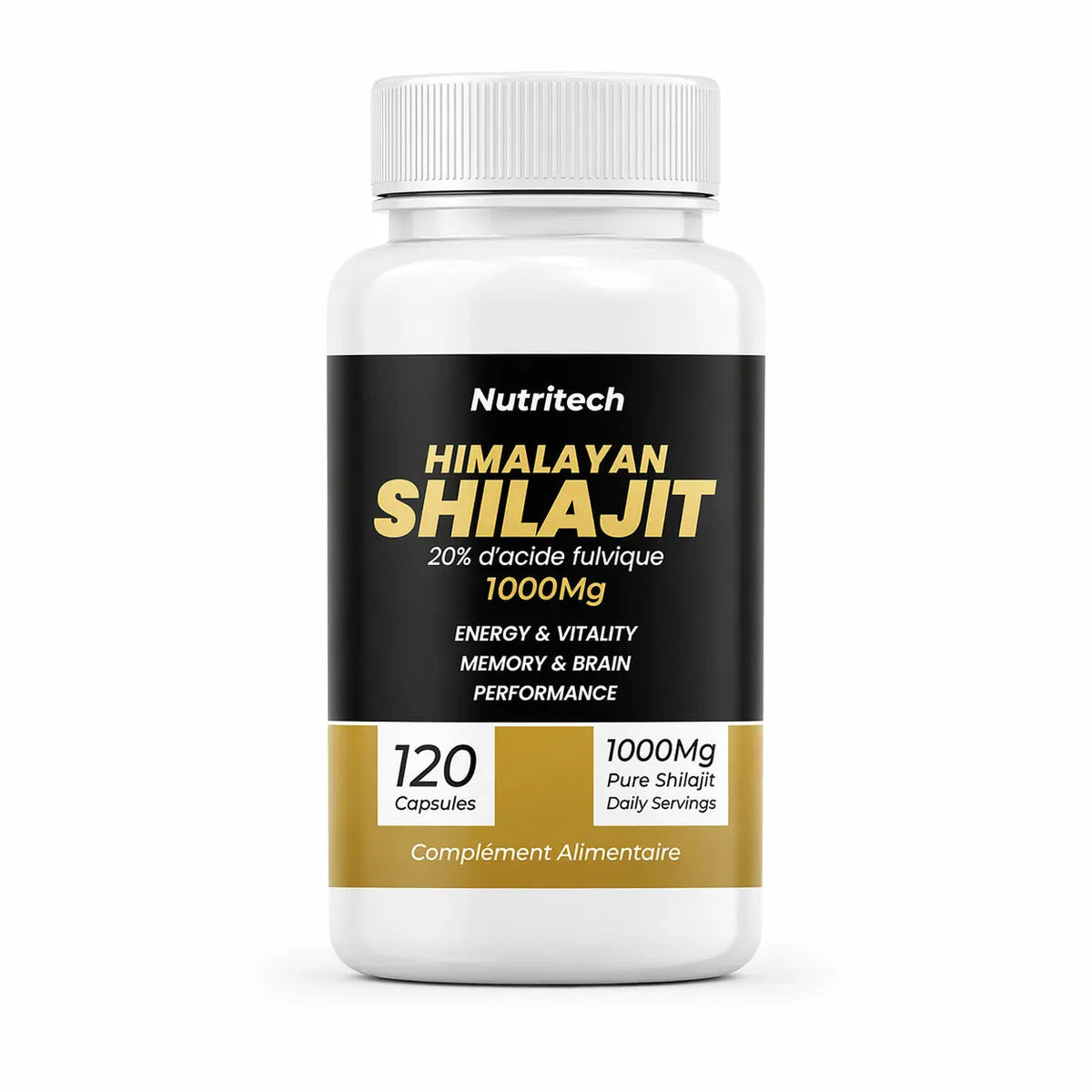 Nutritech Shilajit Himalaya 1000mg 120 gélules énergie
