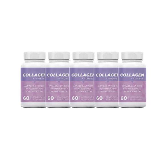 Pack 5 Collagène et Vitamine C 60 comprimés