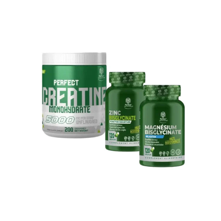 Pack Créatine Essentiel 200g avec Zinc et Magnésium Bisglycinate