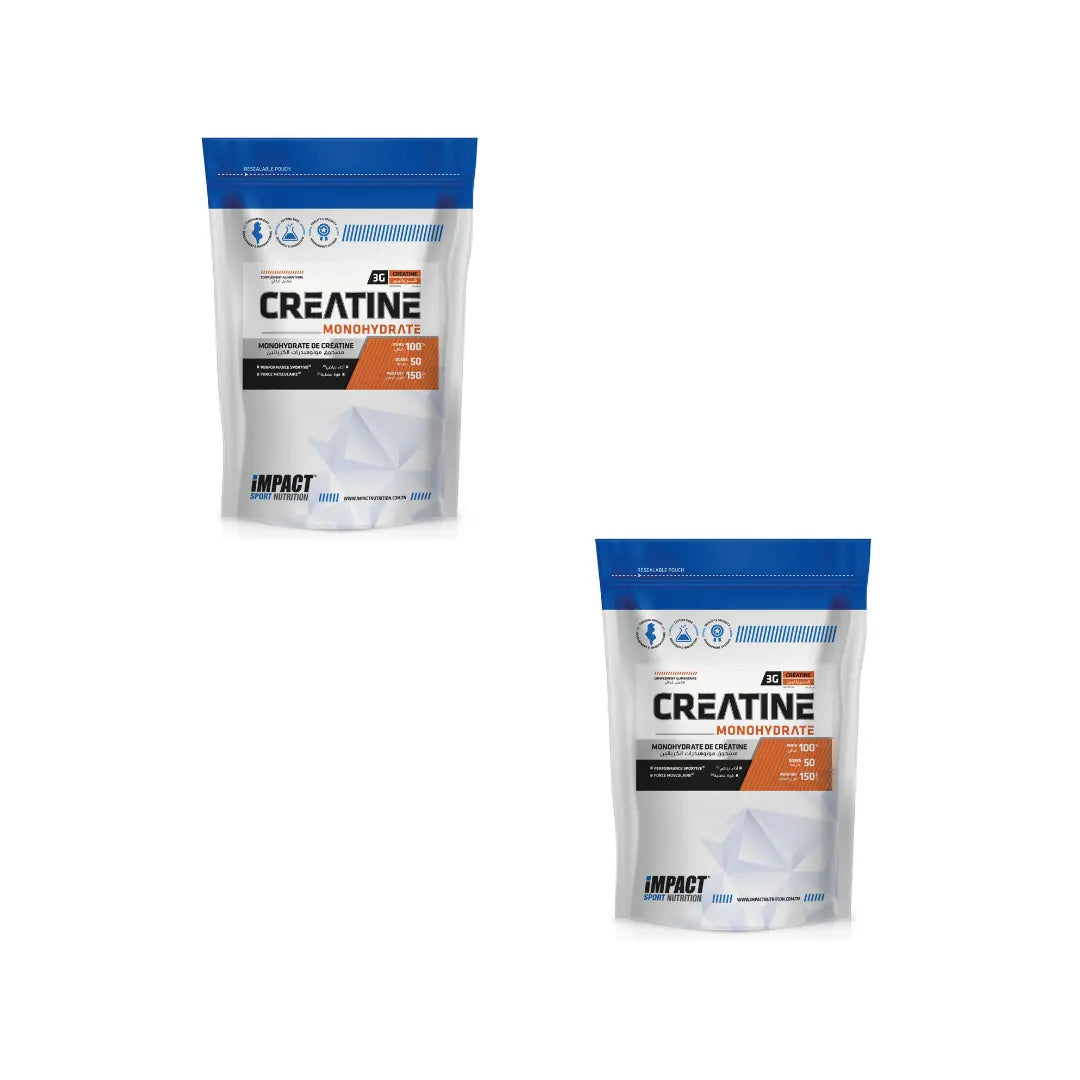 Pack double créatine monohydrate 2x150g