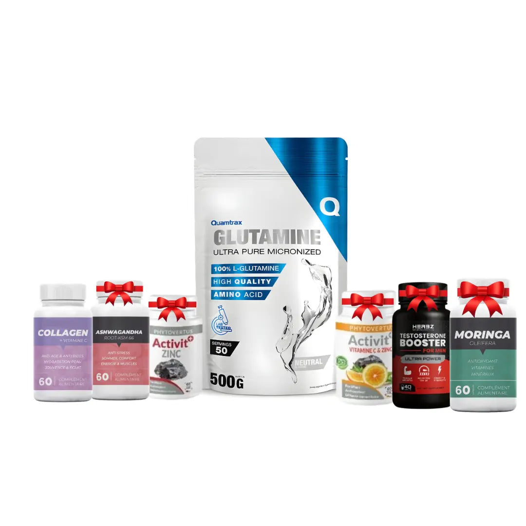 Pack L-Glutamine Quamtrax 500g