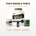 PACK MASSE & FORCE - Whey 1kg + Creatine + Citrulline + TESTO Booster