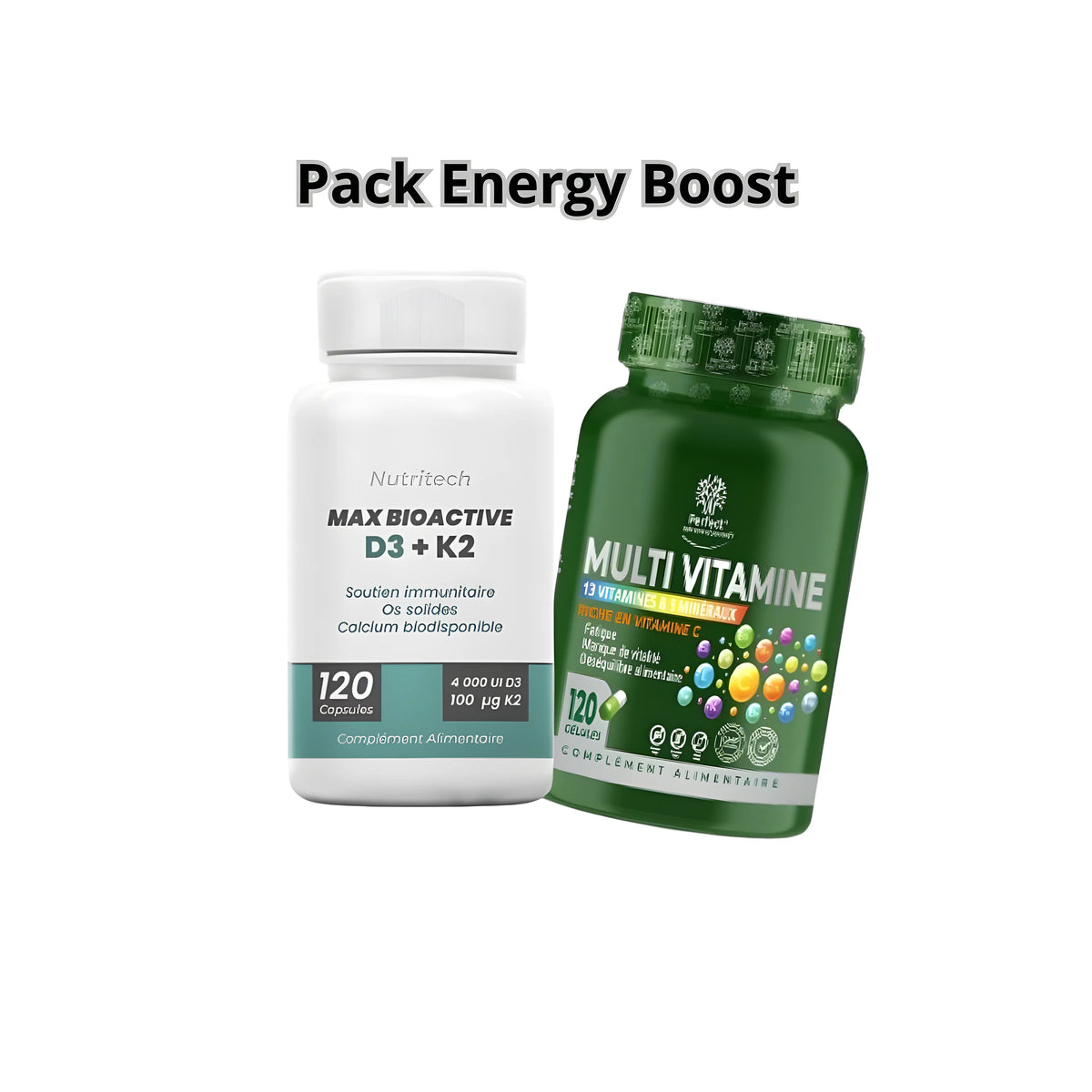 Pack multivitamine 120 capsules vitamine D3 K2