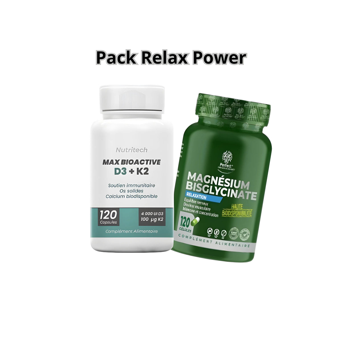 Pack vitamine D3 K2 120 capsules L-carnitine 90 capsules
