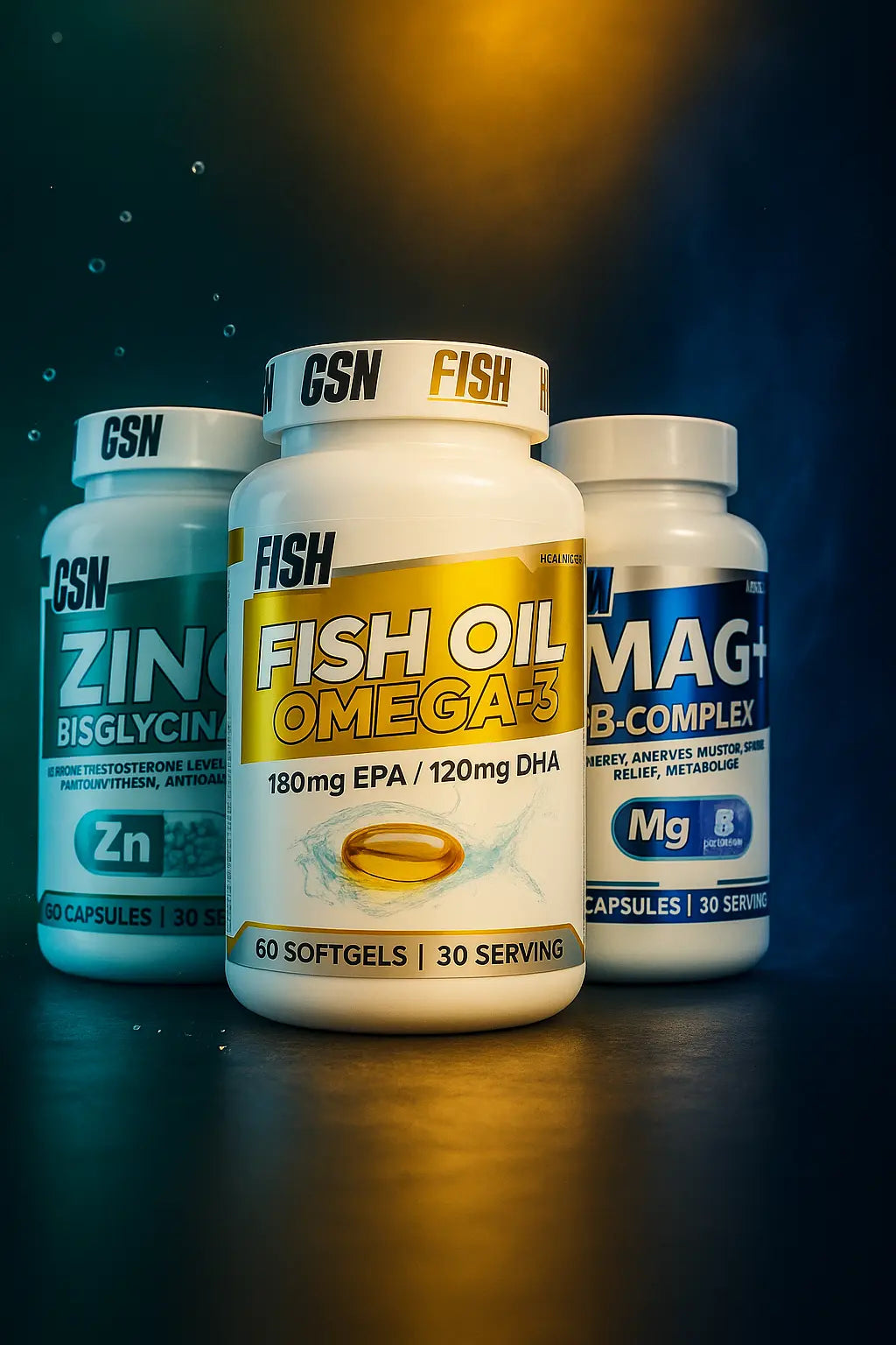 Pack zinc omega-3 magnésium compléments - vue principale