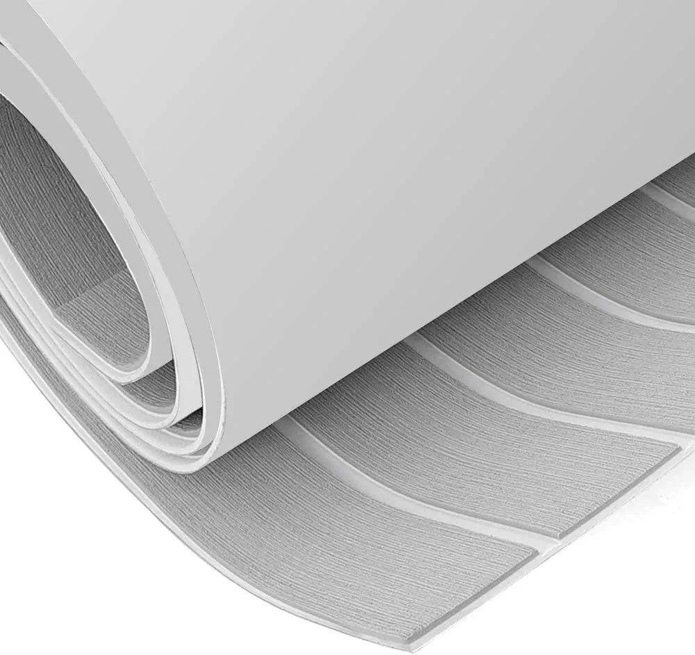 Revêtement de sol pour bateau gris blanc 2,40m x 1,20m