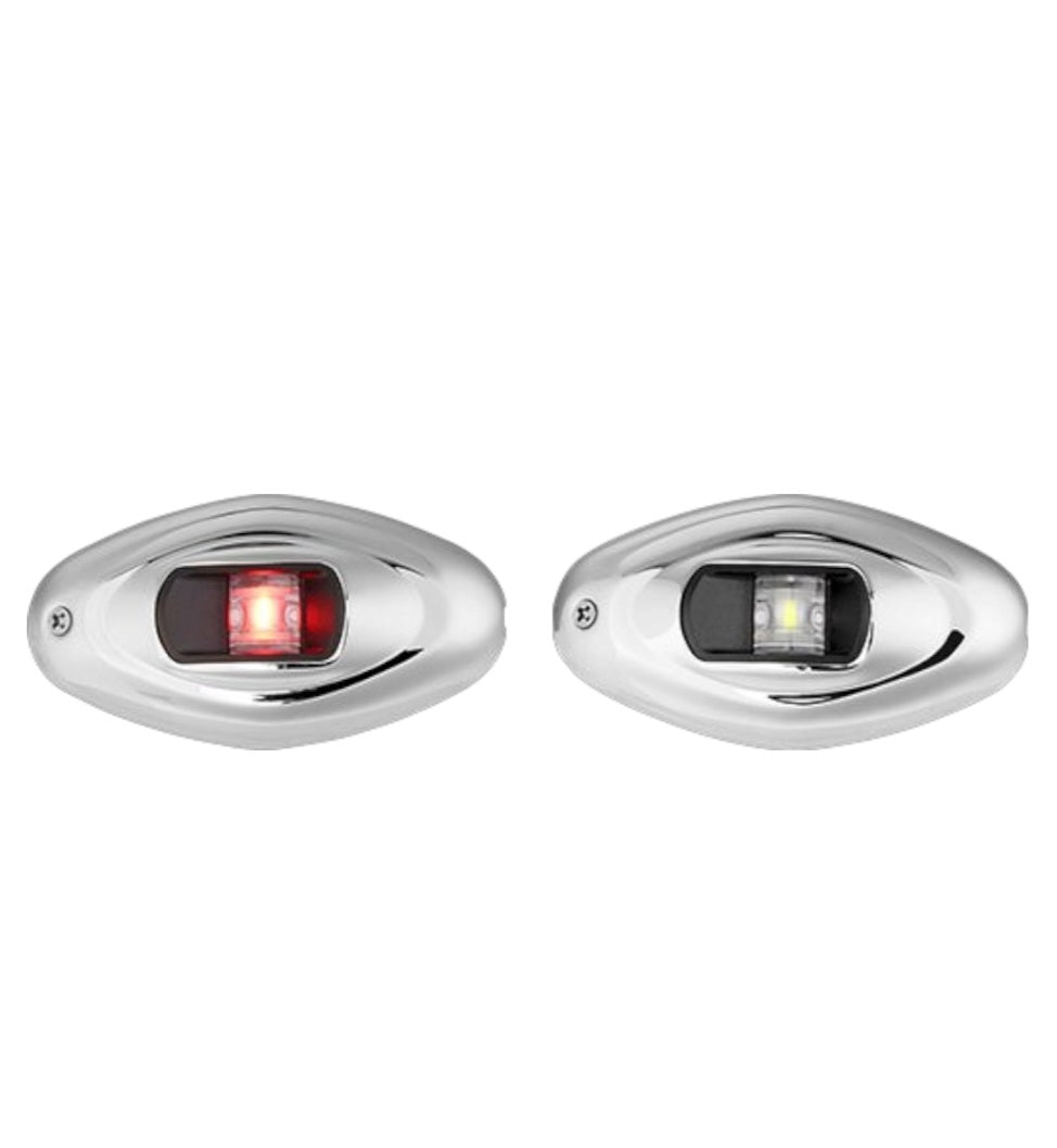 Seaflo kit feu navigation LED inox encastrable rouge vert 12-24V