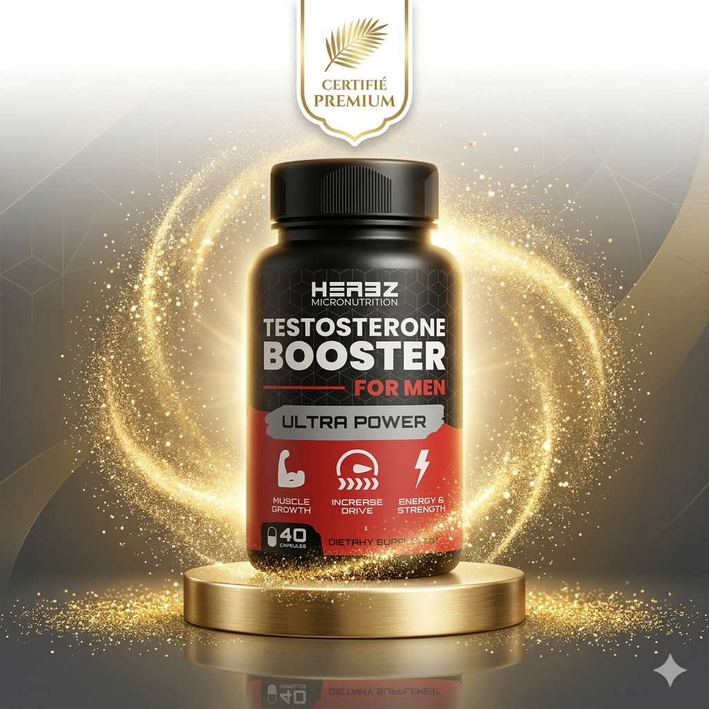 Testosterone Booster Ultra Power pour Hommes 40 capsules