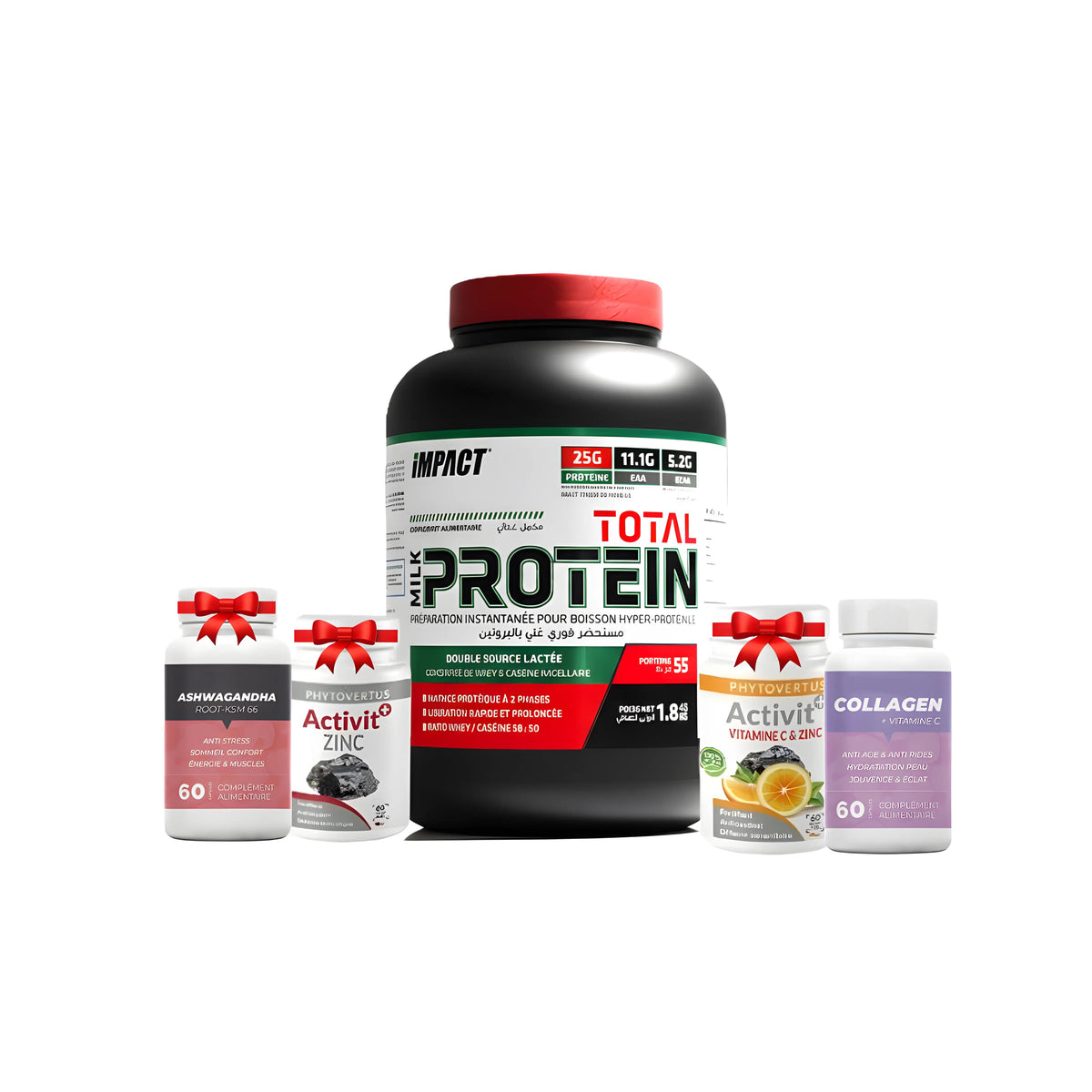 Pack Total Milk avec Ashwagandha, Zinc, Vitamine C et Collagène