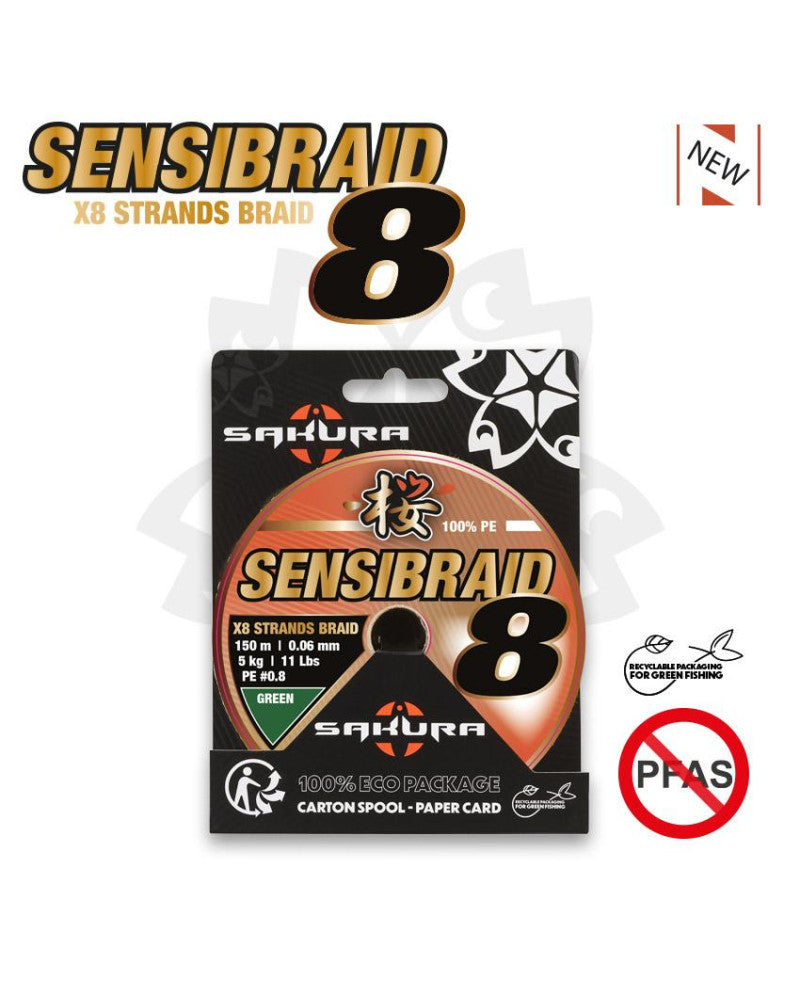 Sakura Sensibraid 8X Eco-Pack Ligne Tressée 300m