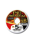 Sasame PE Premium X8 Tresse de Pêche 8 Brins 100m 0,28mm