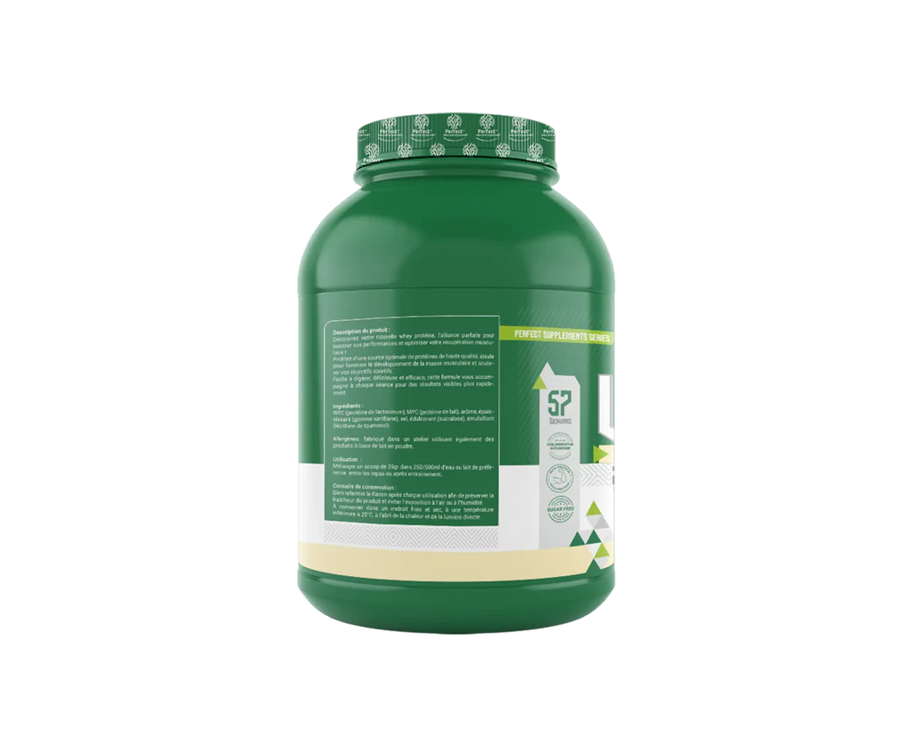 Whey Protéine Vanille 2kg détails nutritionnels